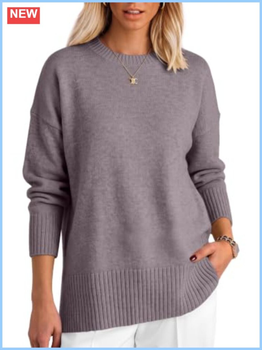 Women's Oversized Batwing Sleeve Sweater | Soft Lightweight Knit